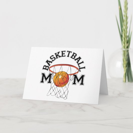 Cartes Pour Fêtes Annuelles Maman de basket-ball (Devant)