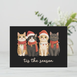 Cartes Pour Fêtes Annuelles Maman de chat mignonne Noël amoureux de chats Cade
