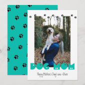 Cartes Pour Fêtes Annuelles Maman de chien | EMPREINTES DE PATTES | Photo pers (Devant / Derrière)