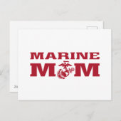 Cartes Pour Fêtes Annuelles Maman de marines (Devant / Derrière)