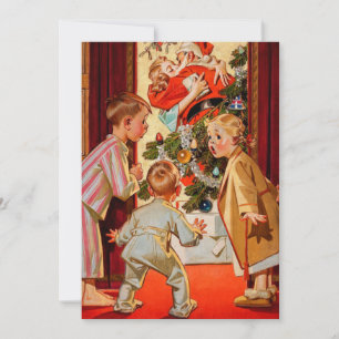 Cartes Pour Fêtes Annuelles Maman embrasse le Père Noël