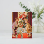 Cartes Pour Fêtes Annuelles Maman embrasse le Père Noël (Debout devant)