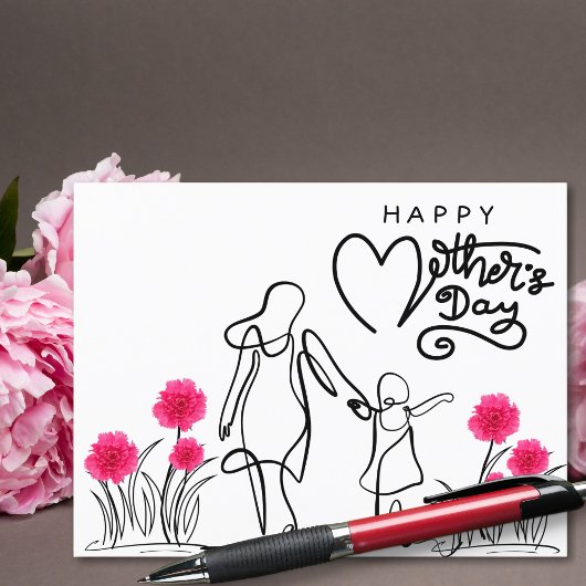 Cartes Pour Fêtes Annuelles Maman en fête pour toujours branchée