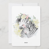 Cartes Pour Fêtes Annuelles Maman et bébé Zebra (Dos)