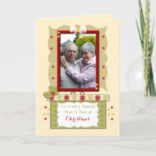 Cartes Pour Fêtes Annuelles Maman et papa spécial à Noël photo saluant