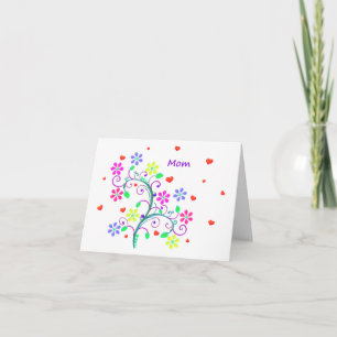 Cartes Pour Fêtes Annuelles Maman heureuse intelligente de Pâques - florale,