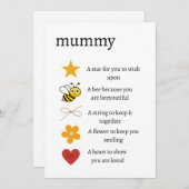 Cartes Pour Fêtes Annuelles Maman j'aime ton cadeau, jeton j'aime cadeau, appr (Devant / Derrière)