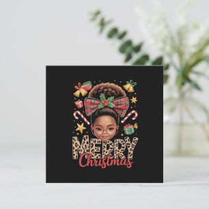 Cartes Pour Fêtes Annuelles Maman noire américaine Noël Bun méché noir 