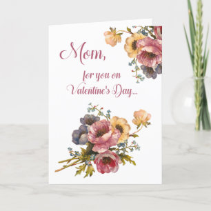 Cartes Pour Fêtes Annuelles Maman pour vous sur les fleurs victoriennes de