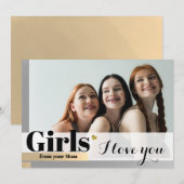 Cartes Pour Fêtes Annuelles Maman t'aime Photo (Devant / Derrière)