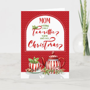 Cartes Pour Fêtes Annuelles Maman Thé et Peppermenthe Noël