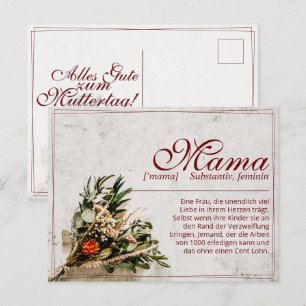 Cartes Pour Fêtes Annuelles Maman - tout simplement irremplaçable - Bouquet