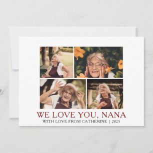 Cartes Pour Fêtes Annuelles Mamie nana mamie minimaliste Jour 4 Photo