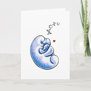 Cartes Pour Fêtes Annuelles Manatee Hugs Kisses Love
