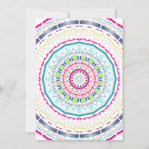Cartes Pour Fêtes Annuelles mandala coloré