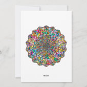 Cartes Pour Fêtes Annuelles Mandala colorée Diwali (Dos)