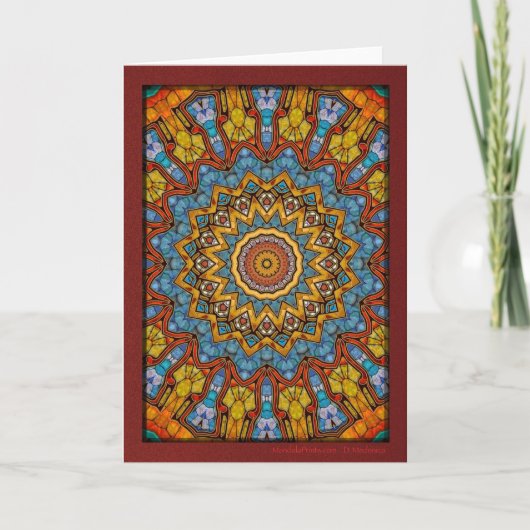 Cartes Pour Fêtes Annuelles Mandala des fleurs du désert (Devant)