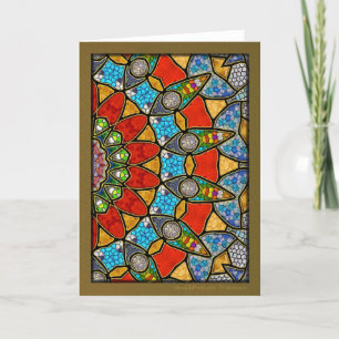 Cartes Pour Fêtes Annuelles Mandala Émeraude Numérique