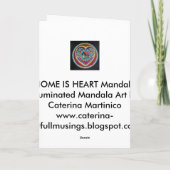 Cartes Pour Fêtes Annuelles Mandala en fleurs (Dos)