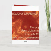 CARTES POUR FÊTES ANNUELLES MANDALA I DE VACANCES (Dos)