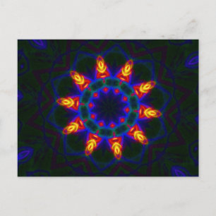 Cartes Pour Fêtes Annuelles Mandala Postcard - Message du Joyeux Nouvel An