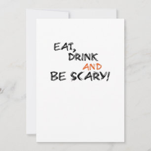Cartes Pour Fêtes Annuelles Manger, boire et être effrayant Classique Rétro