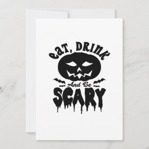 Cartes Pour Fêtes Annuelles Manger Boire Et Être Effrayant Lumière D'Halloween
