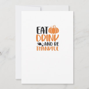 Cartes Pour Fêtes Annuelles Manger Boire Et Être Effrayant Minimaliste Propre
