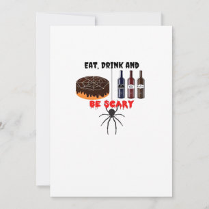 Cartes Pour Fêtes Annuelles Manger, boire et être effrayant Rétro Classique