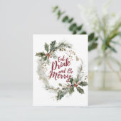 Cartes Pour Fêtes Annuelles Manger, boire et être ravi  (Debout devant)