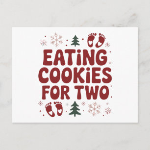 Cartes Pour Fêtes Annuelles Manger des biscuits pour deux Noël grossesse maman
