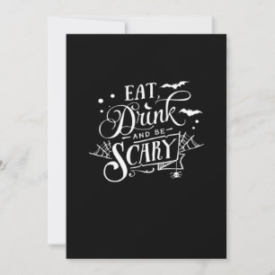 Cartes Pour Fêtes Annuelles Mangez, buvez et soyez effrayant Unique Cool