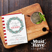 Cartes Pour Fêtes Annuelles Mangez, buvez et soyez joyeux Noël fête Potluck