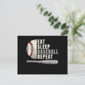 Cartes Pour Fêtes Annuelles Mangez Sleep Baseball Répéter Funny Baseball Playe (Debout devant)
