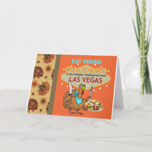 Cartes Pour Fêtes Annuelles Mangez Vegas Las Vegas Thanksgiving Card
