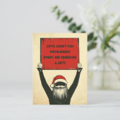 Cartes Pour Fêtes Annuelles Manifestation contre Père Noël (Debout devant)