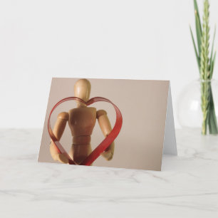 Cartes Pour Fêtes Annuelles Mannequin holding heart