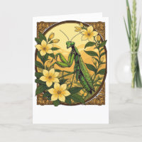 Mante et fleurs de jasmin jaune
