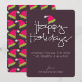 Cartes Pour Fêtes Annuelles manuscrit bonnes fêtes (Devant / Derrière)