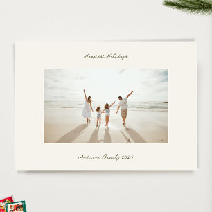 Cartes Pour Fêtes Annuelles manuscrit noël moss encre verte beige photo