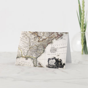 CARTES POUR FÊTES ANNUELLES MAP OF AMERICA 1809