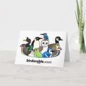 Cartes Pour Fêtes Annuelles Marabou Stork Père Noël (Dos)