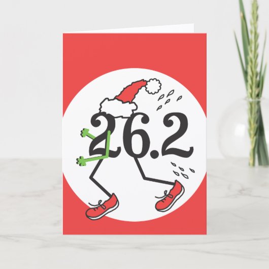 Cartes Pour Fêtes Annuelles Marathoner de coureur (Devant)