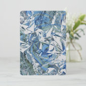 Cartes Pour Fêtes Annuelles Marbleized Blue Hydrangea and Muscari Metallic  (Debout devant)