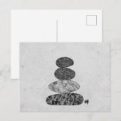 Cartes Pour Fêtes Annuelles Marbre Zen Stones (Devant / Derrière)