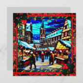 Cartes Pour Fêtes Annuelles Marché de Noël (Devant / Derrière)