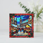 Cartes Pour Fêtes Annuelles Marché de Noël (Debout devant)