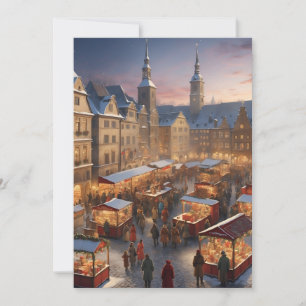 Cartes Pour Fêtes Annuelles Marché de Noël allemand Vintage