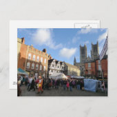 Cartes Pour Fêtes Annuelles Marché de Noël de Lincoln (Devant / Derrière)