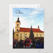 Cartes Pour Fêtes Annuelles Marché de Noël de Sibiu (Devant / Derrière)